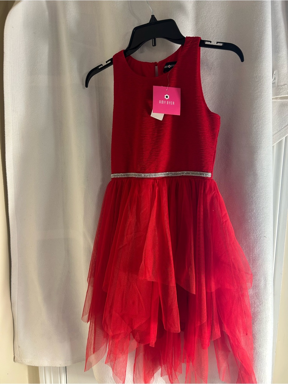 Girls 14 Red Holiday Party Dress